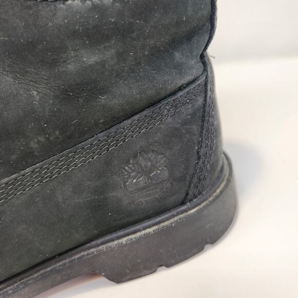 Timberland Women Linden Woods 6 Inch Ankle Boot Size 8 Black Leather Waterproof - Picture 5 of 9